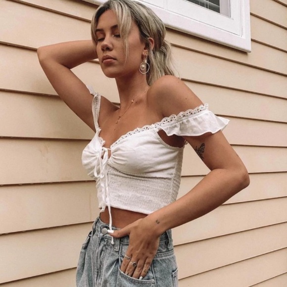 Princess Polly Chet top white NWOT - Picture 5 of 11